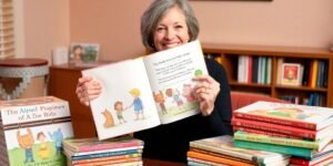 Successful children's book author with her Amazon KDP books.